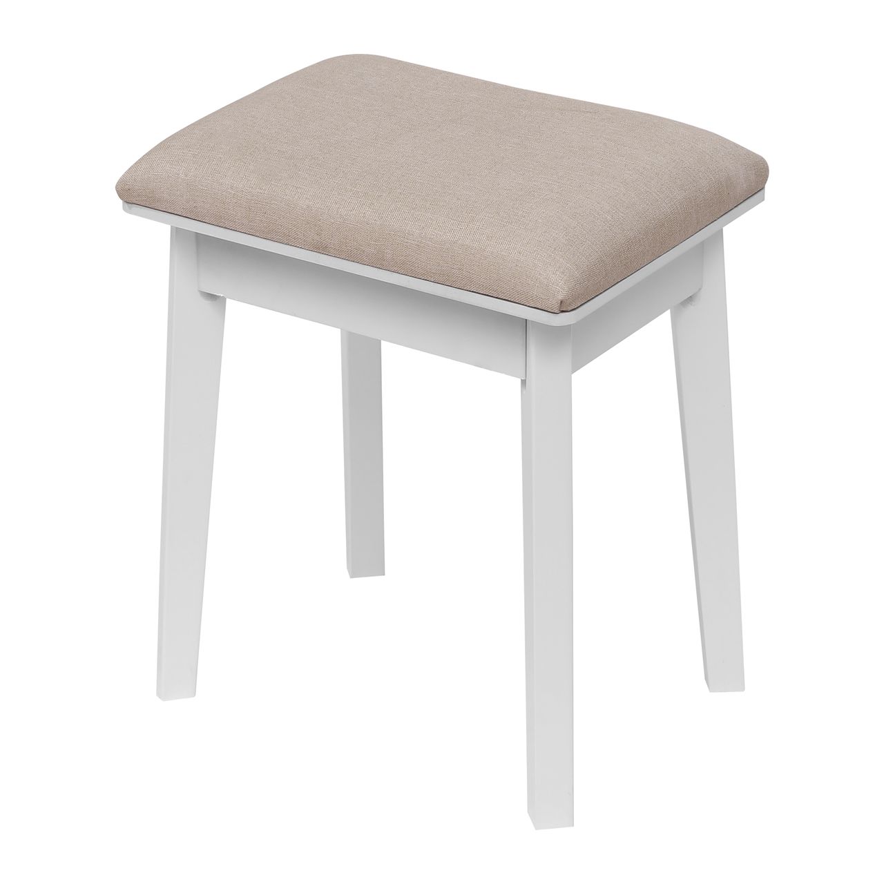 Happy Home Happy Home Schminktisch mit Spiegel, 3 Schubladen und Hocker HDT08-WEI weiß