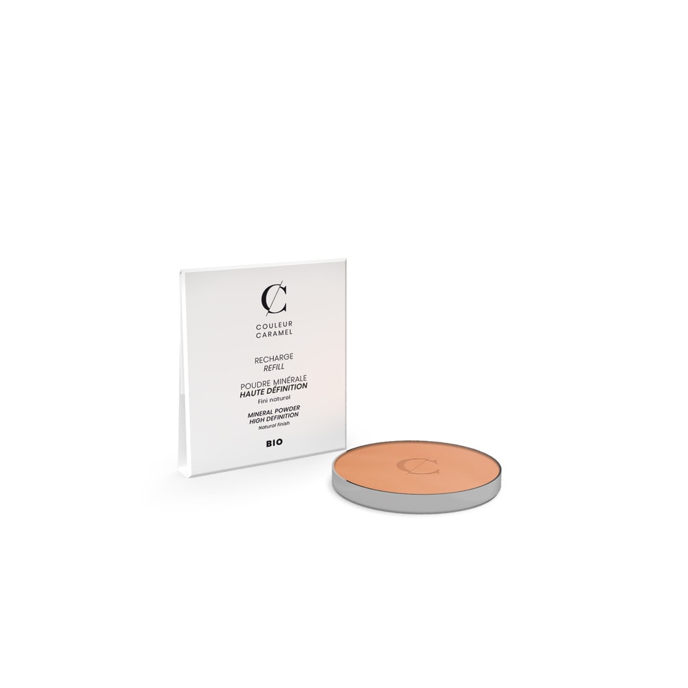 Couleur Caramel Recharge Poudre minérale Haute Définition Fond de teint poudre compacte recharge