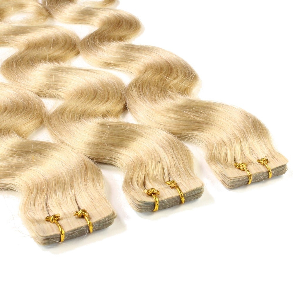 hair2heart Extensions adhésives cheveux naturels #22 Blond doré extensions