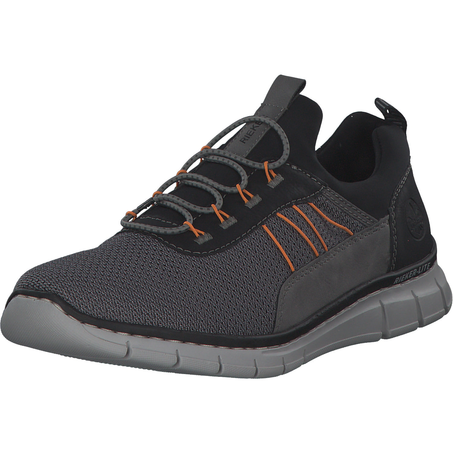 Rieker B7753, Slip-On-Sneaker, Herren, cenere/cenere/schwarz/schwarz