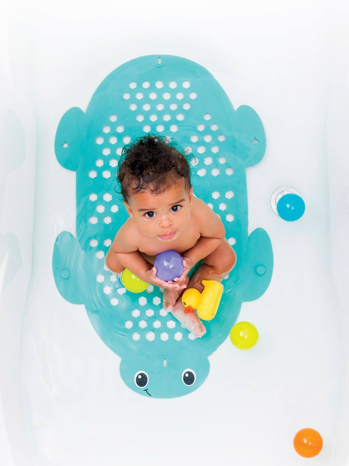 Tapis de bain et rangement 2 en 1 INFANTINO bleu