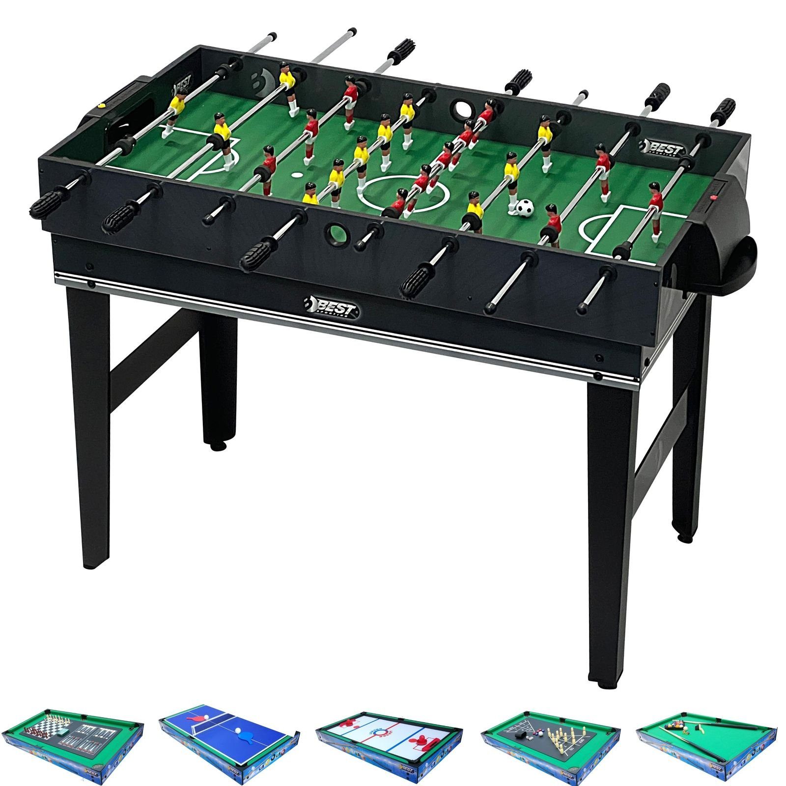 Best Sporting Multifunktionstisch Kinder 10 in 1 PANTHER - Multi Kickertisch Kinder mit 10 Spielen