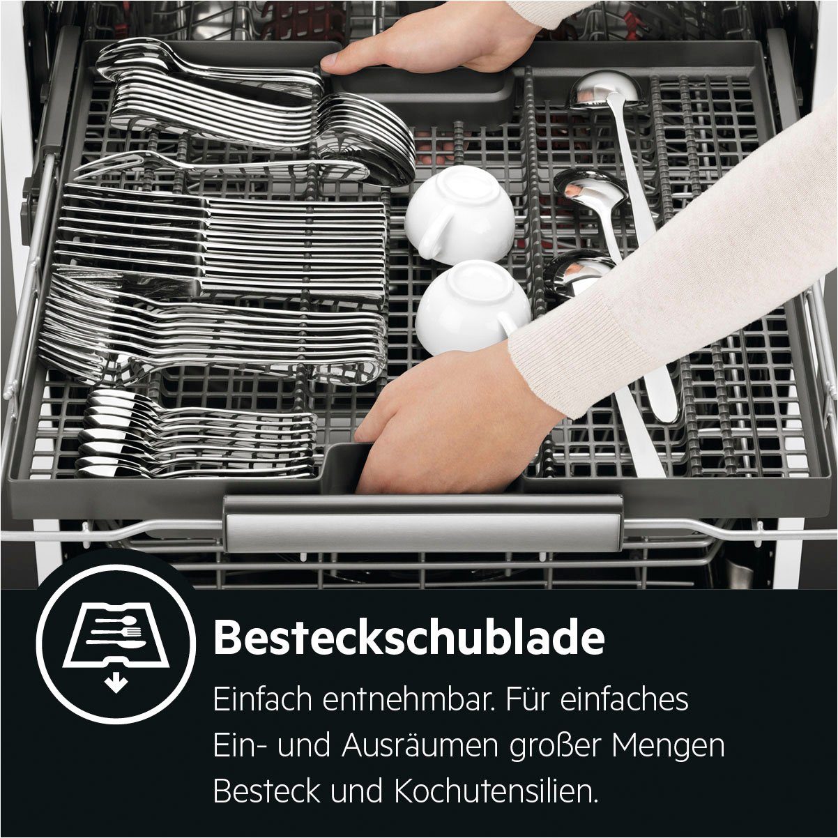 AEG Standgeschirrspüler Serie 7000, FFB7470APW 911417421, 14 Maßgedecke