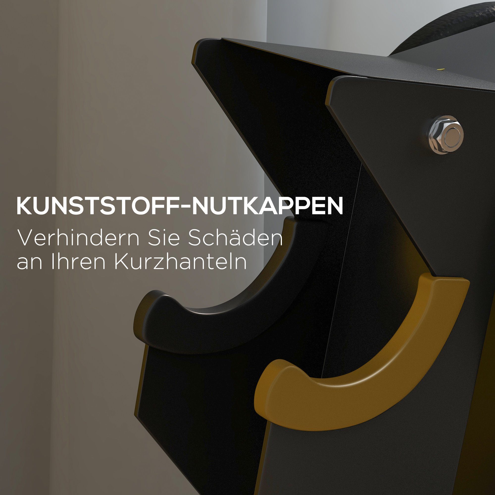 SPORTNOW Kurzhantelständer Hantelablage für 10 Kurzhanteln, Kurzhantelablage mit 5 Ebenen Stahl