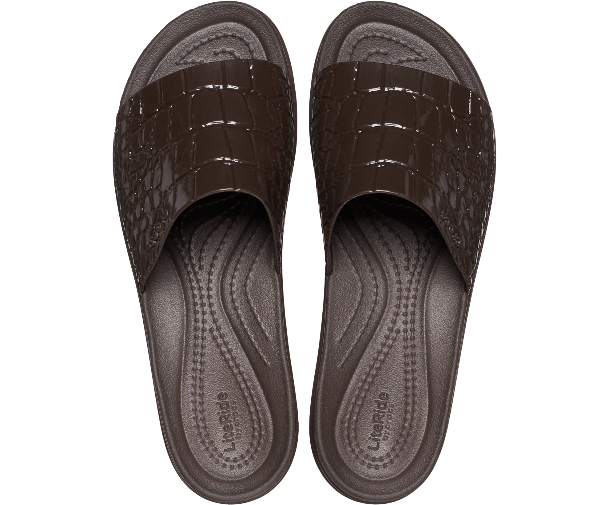 Brooklyn Croco Shine Slide