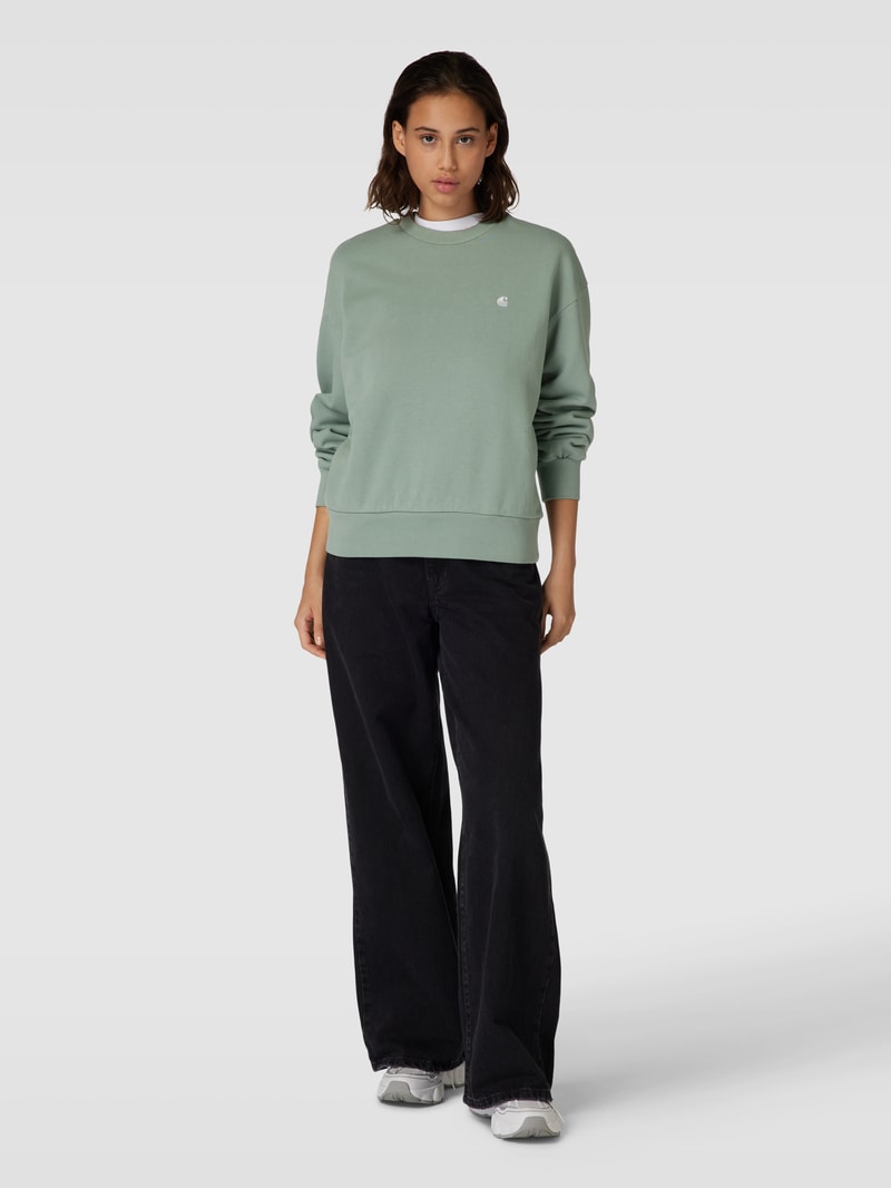 Sweatshirt mit Label-Details in schilf