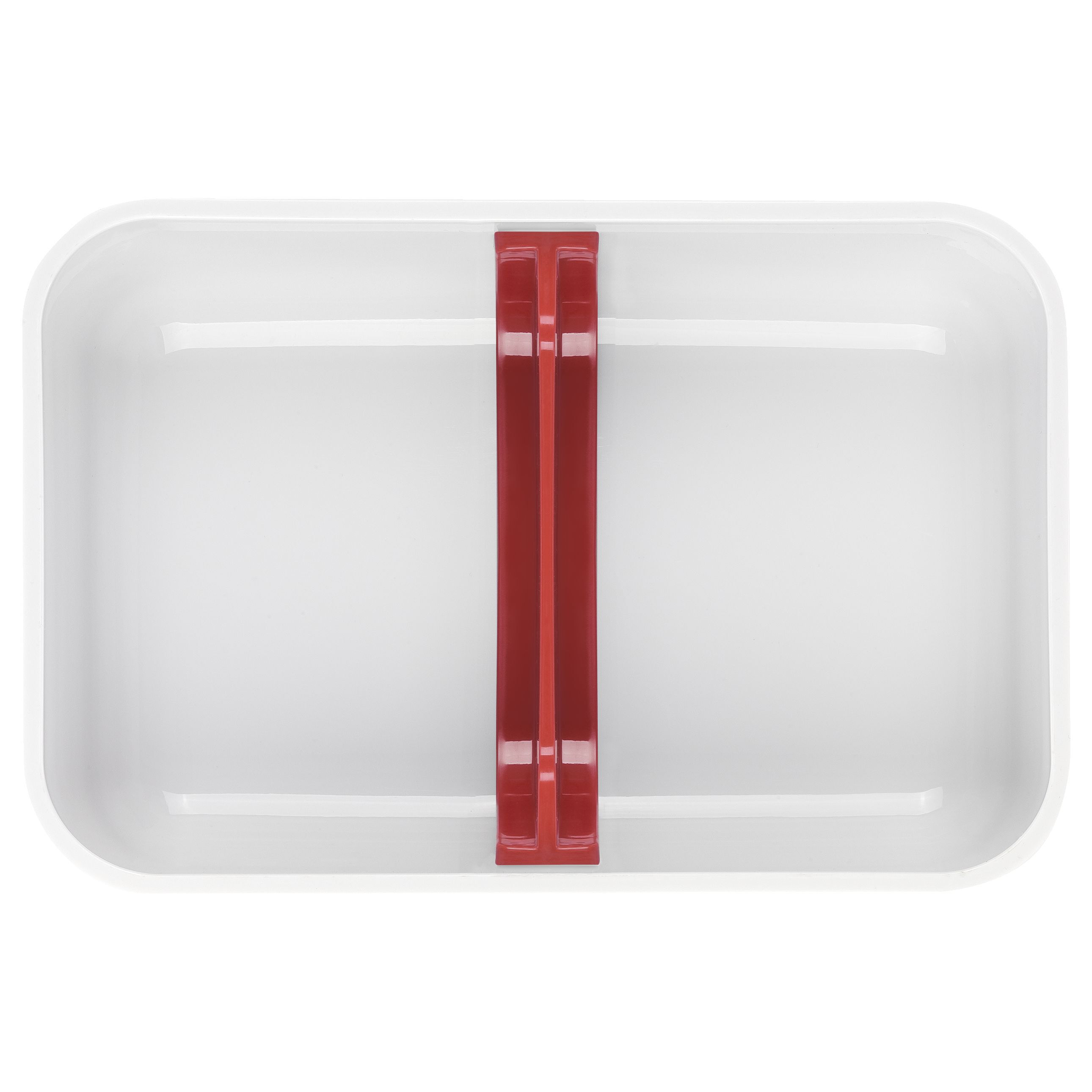 Vakuum Lunchbox L, Kunststoff, Weiß-Rot
