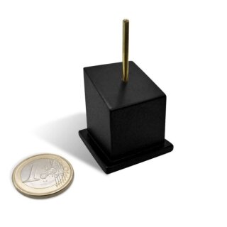 Holzsockel für Büsten 2.5 x 2.5 cm Schwarz