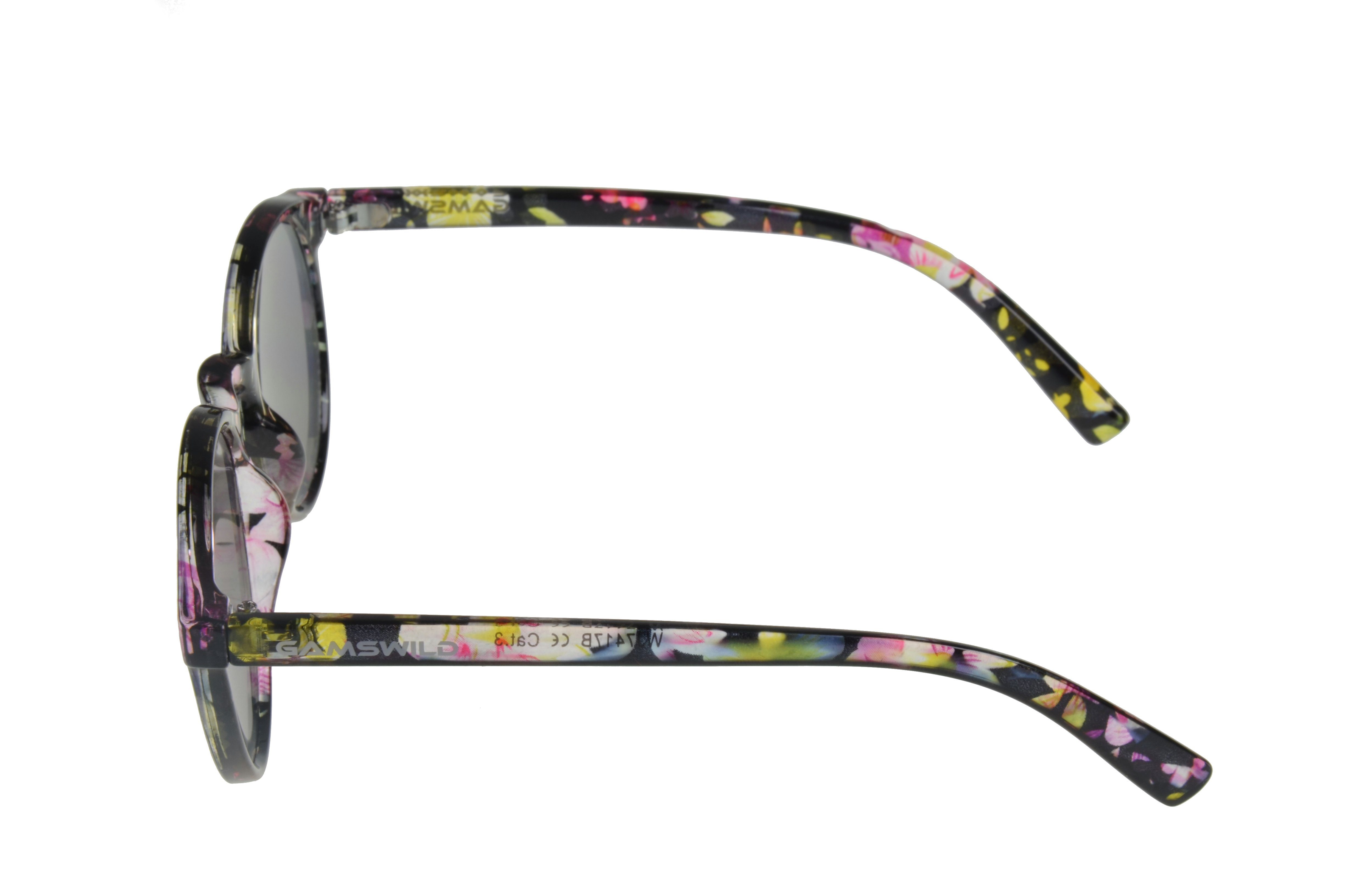 Gamswild Sonnenbrille WJ7417 GAMSKIDS Jugendbrille 5-12 Jahre Kinderbrille Mädchen kids, bunt-gemustert, lila-gemustert