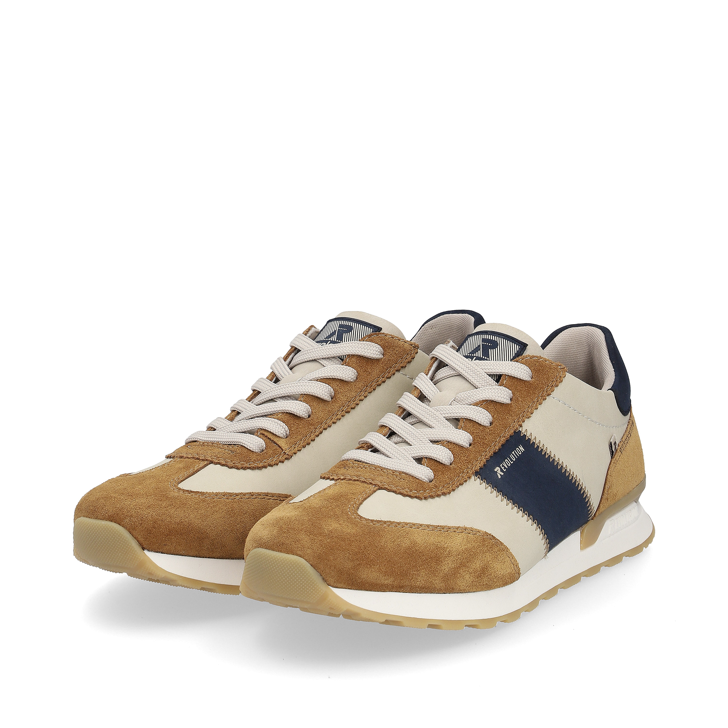 Rieker Herren Sneaker Low clay-beige nougat-brown
