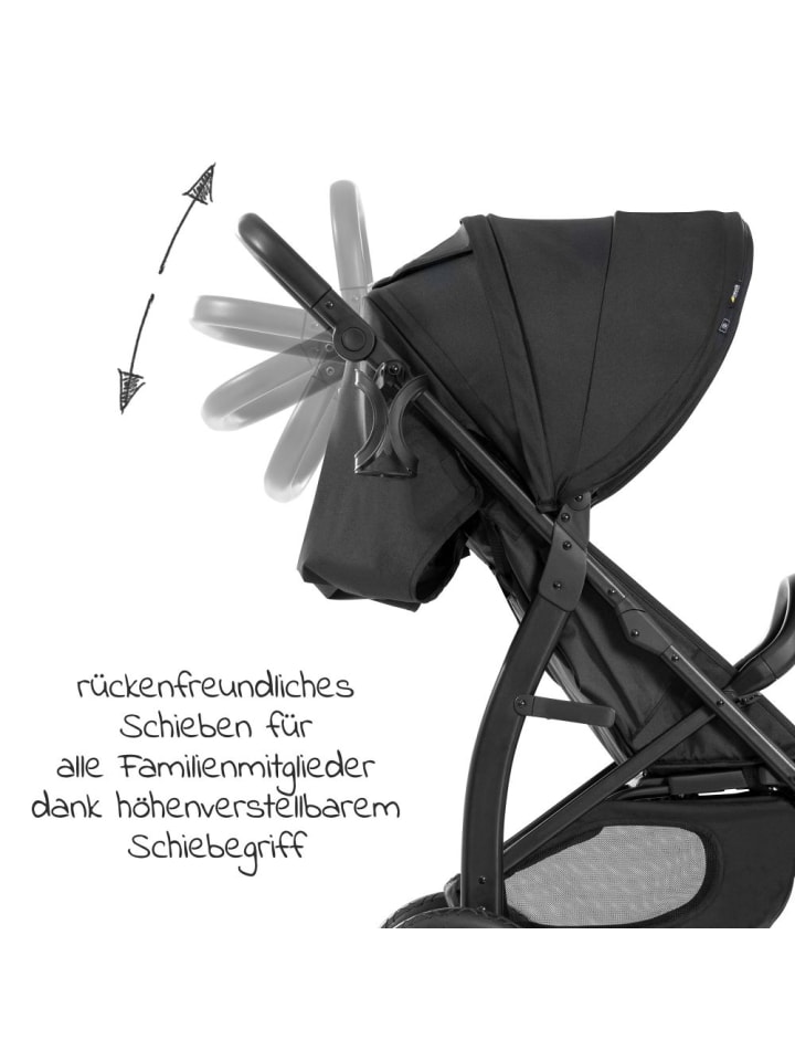 Hauck Buggy Rapid 4D (bis 25 kg) - XL Verdeck & All-Terrain in schwarz günstig kaufen onesize