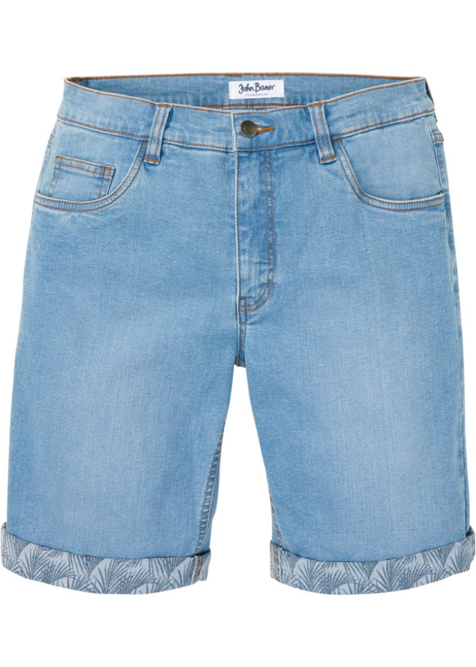 Stretch-Jeans-Bermuda, Regular Fit
