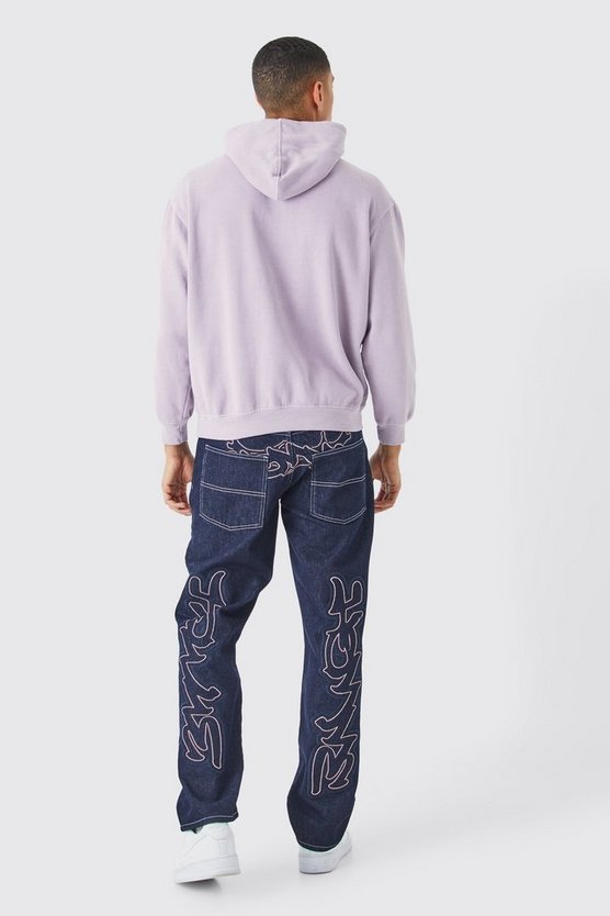 Bestickter Oversize Hoodie
