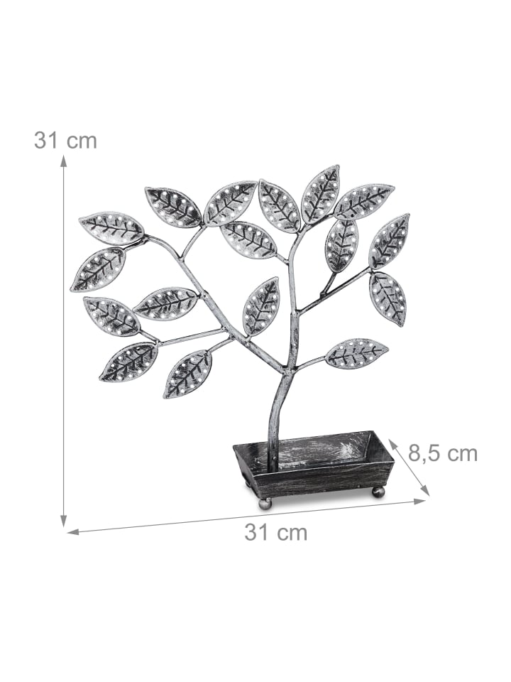 relaxdays Schmuckbaum in Silber günstig kaufen onesize