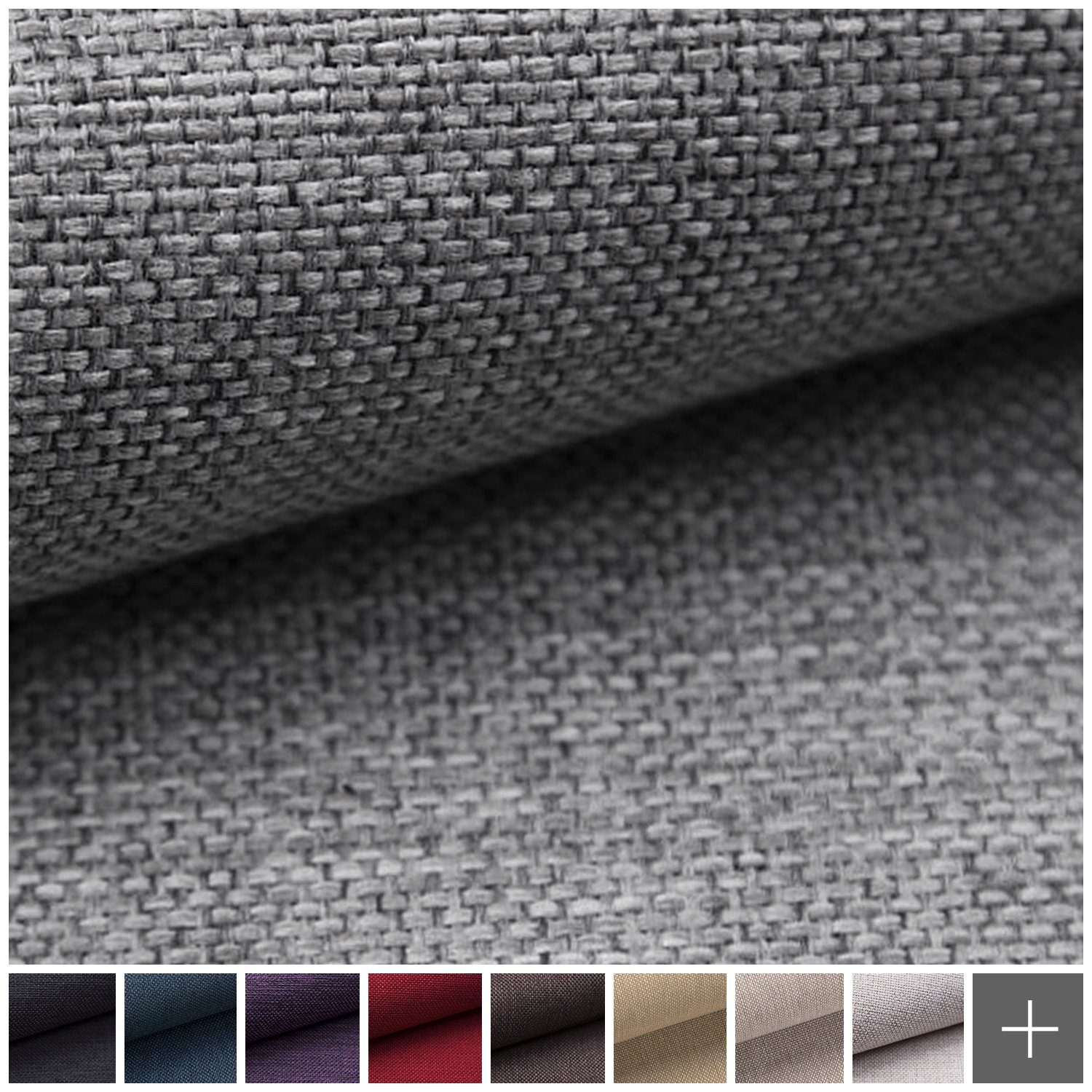 novely Stoff novely® MUDAU grob gewebt Polsterstoff Meterware Möbelstoff Mélange Fl