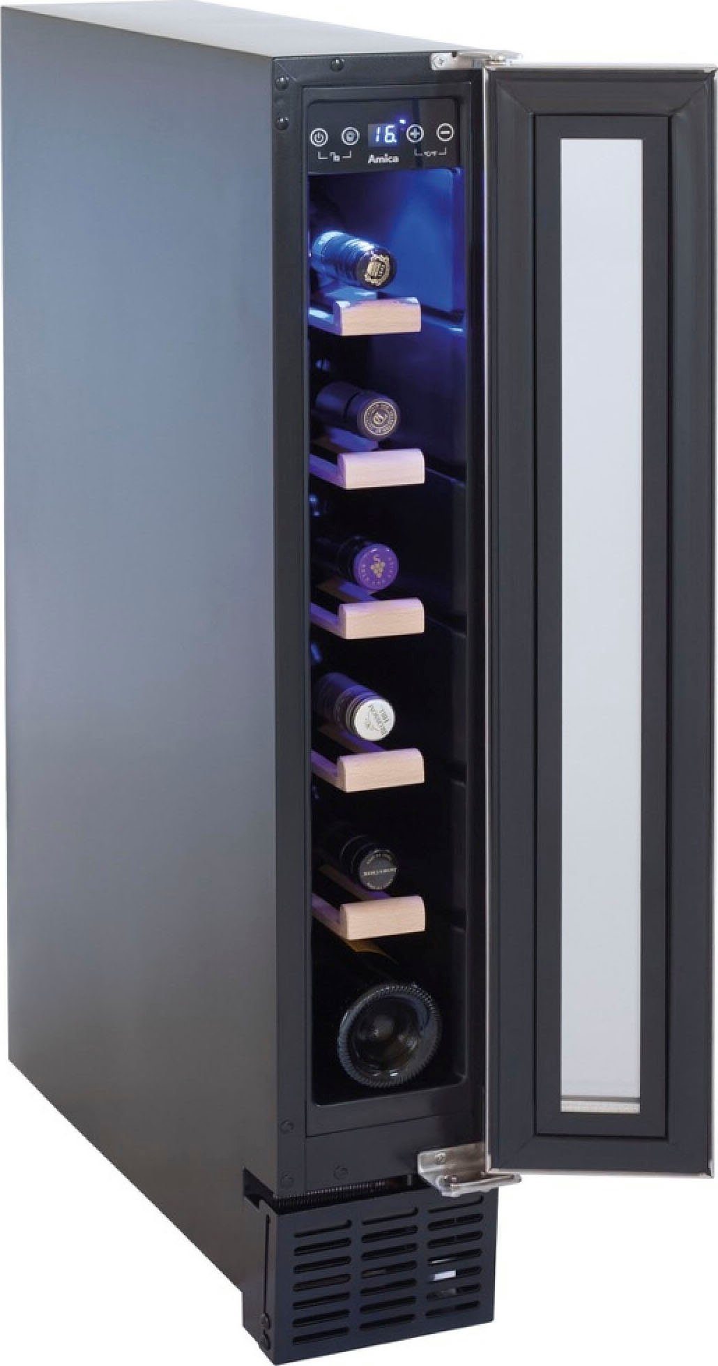 Amica Weinkühlschrank WK 341 101 E,für 6 Standardflaschen á 0,75l, Standkühlschrank