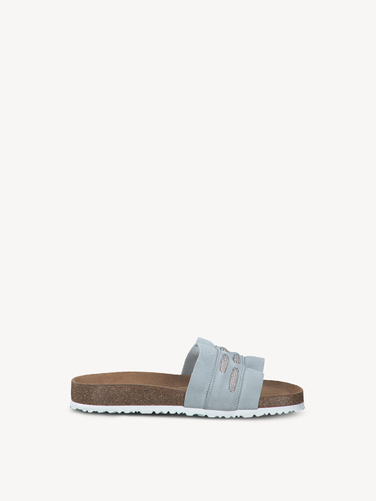 Mule en cuir - bleu