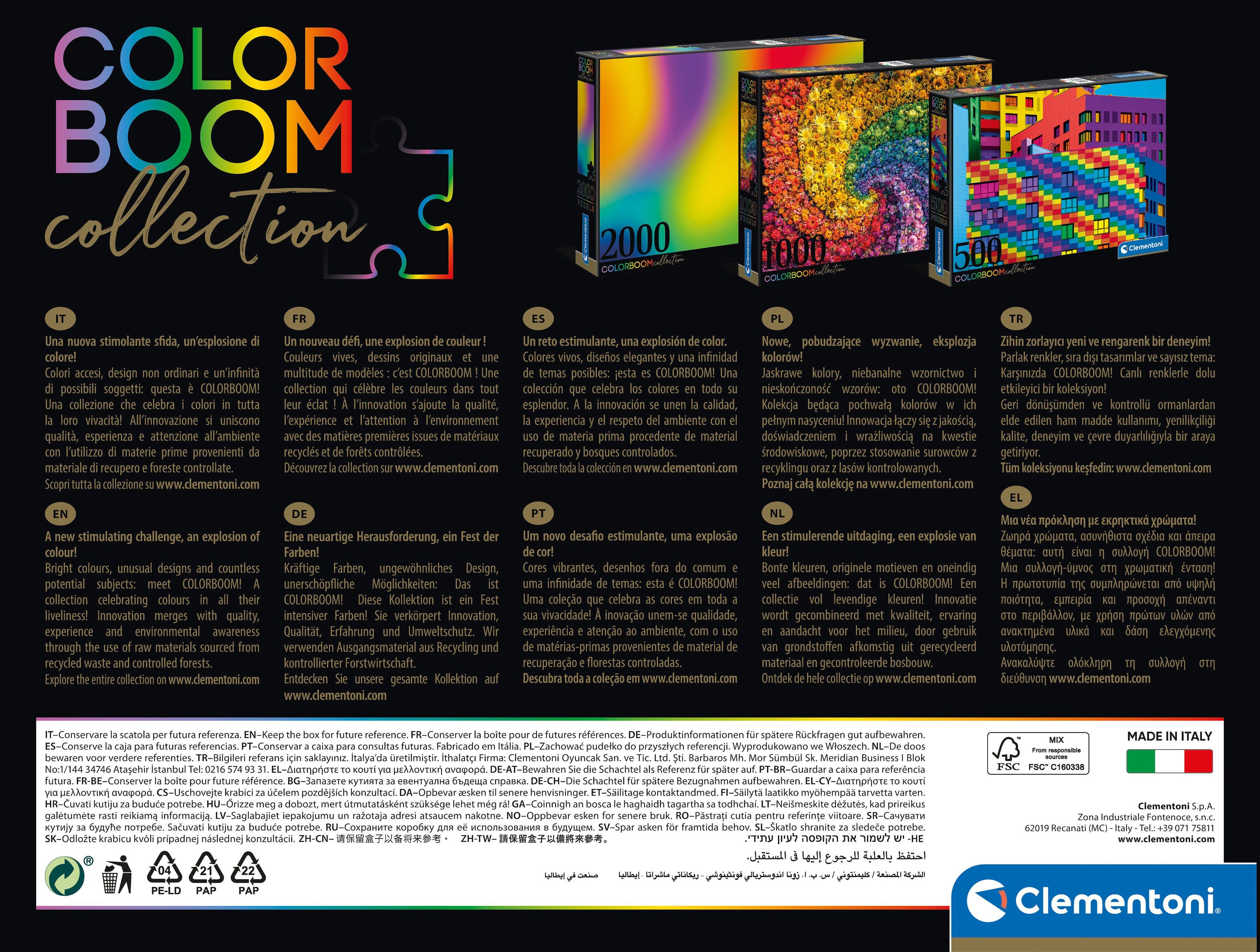 Clementoni® Puzzle Colorboom Collection, Marbles, 1000 Puzzleteile, Made in Europe, FSC® - schützt Wald - weltweit