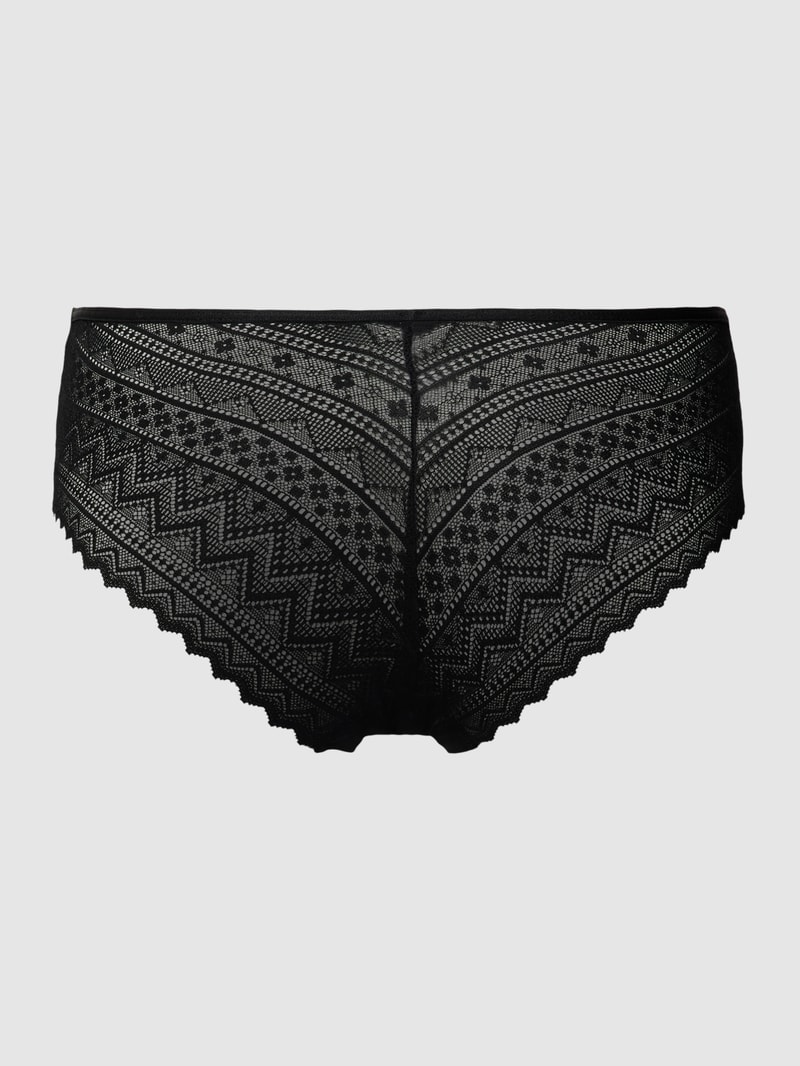 Pants mit Spitzenbesatz Modell 'EVERYDAY LACE' in schwarz