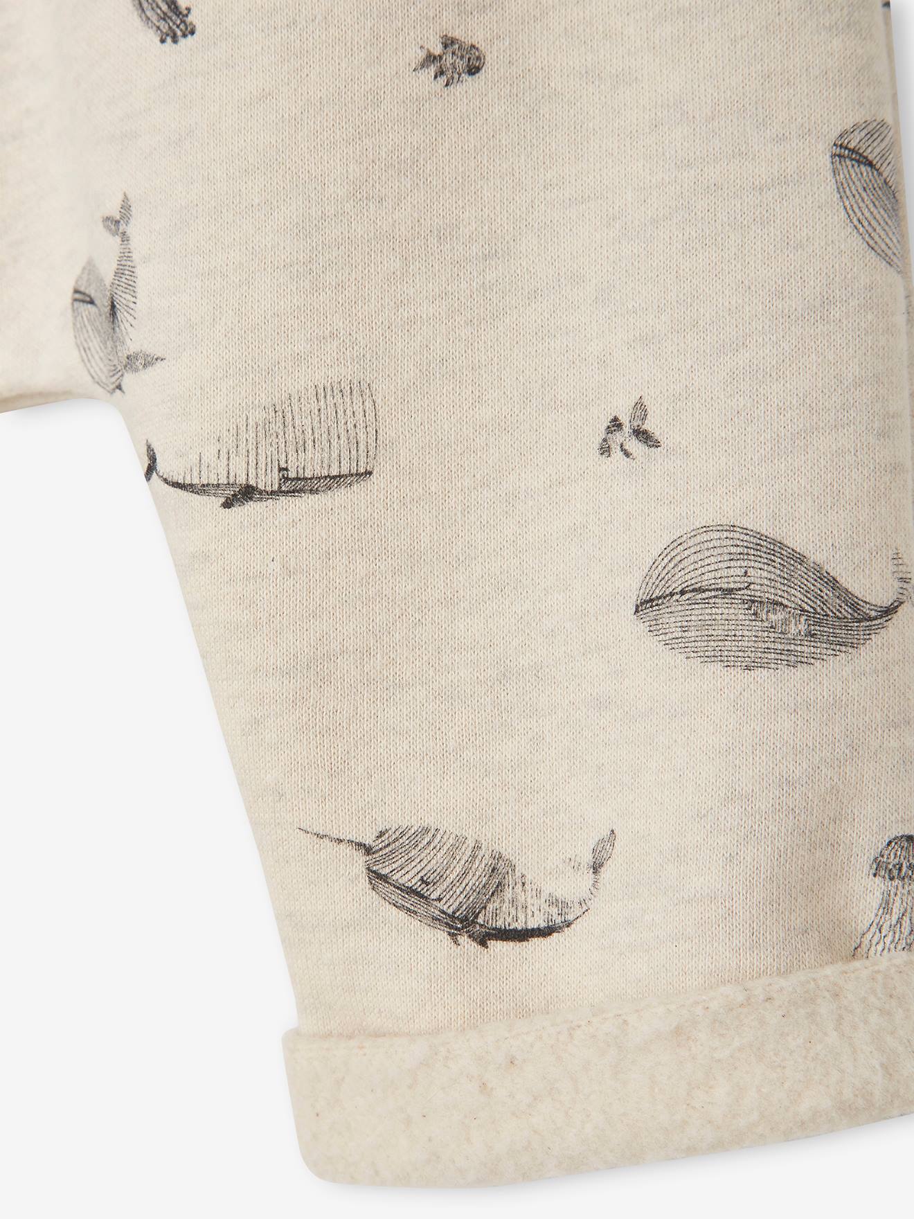 Pantalon naissance en molleton encre