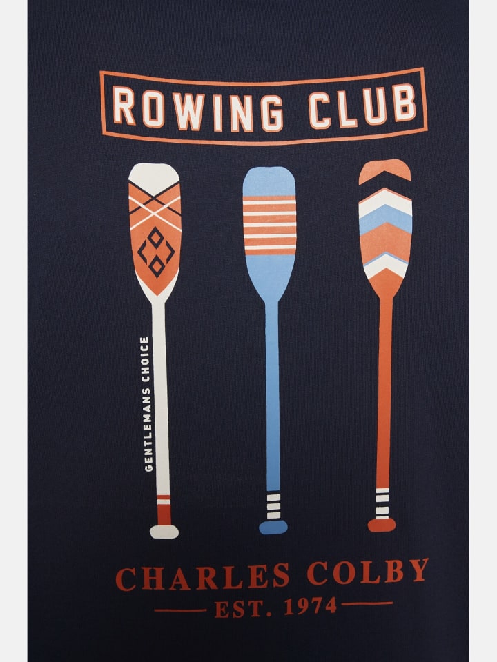 Charles Colby T-Shirt EARL MAXEN in dunkelblau günstig kaufen