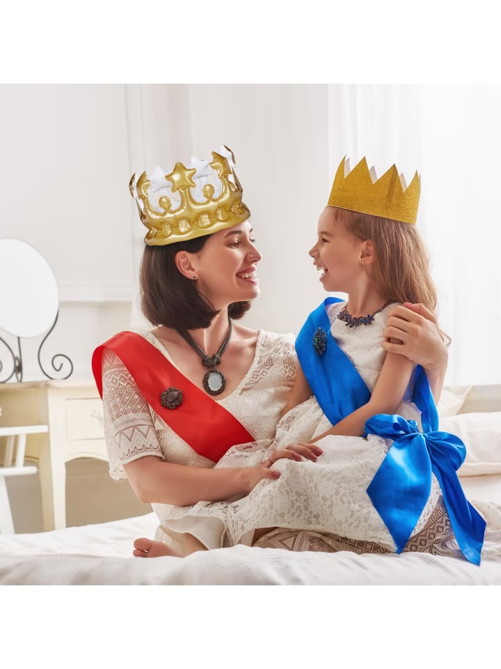 relaxdays 5 x Aufblasbare Krone in Gold günstig kaufen onesize