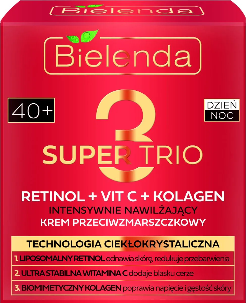 Bielenda Super Trio (Retinol + Vitamine C + Collageen) Anti-rimpelcrème 40+ dag/nacht