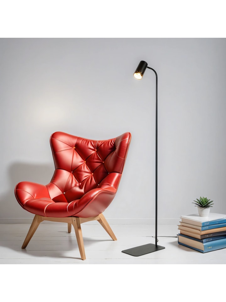Licht-Erlebnisse Stehlampe in Schwarz Gold günstig kaufen onesize