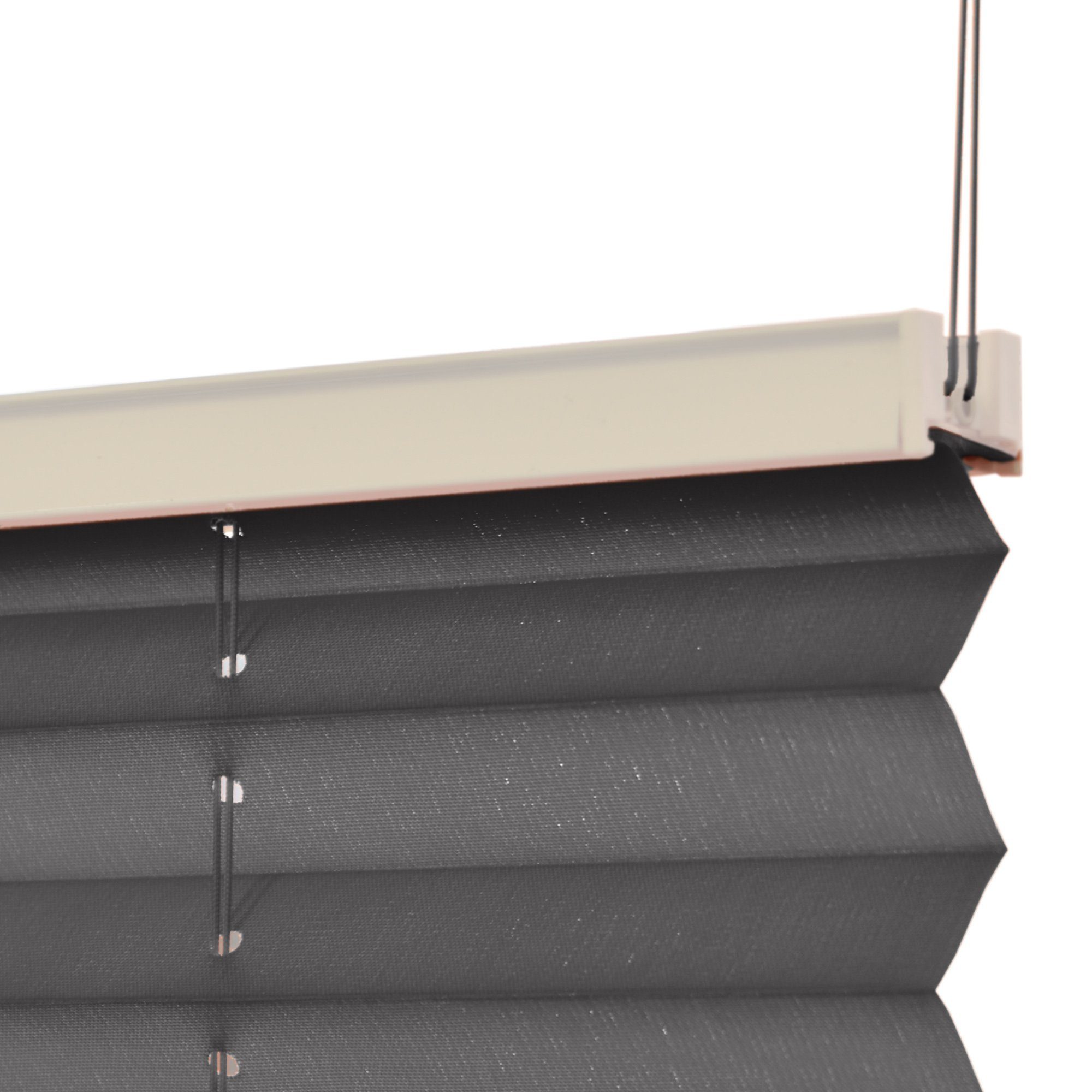 Plissee Plissee mit weiß lackierten Alu-Profilen, KlemmFix-Halterung zur Monta, DomDeco, ohne Bohren, Klemmfix