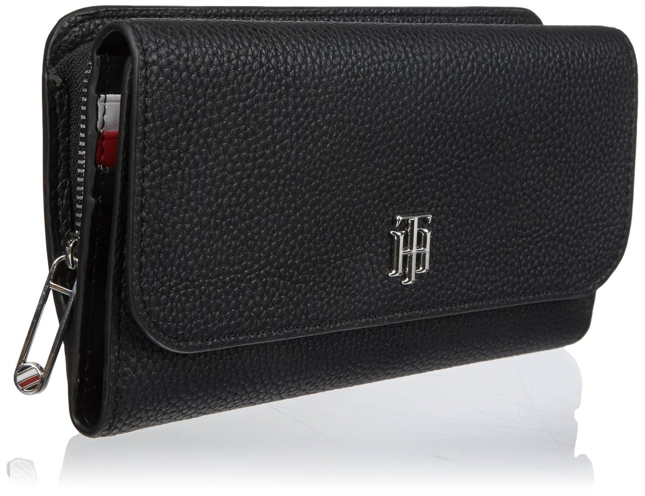 TOMMY HILFIGER Handtaschen schwarz TH ELEMENT LARGE FLAP WALLET