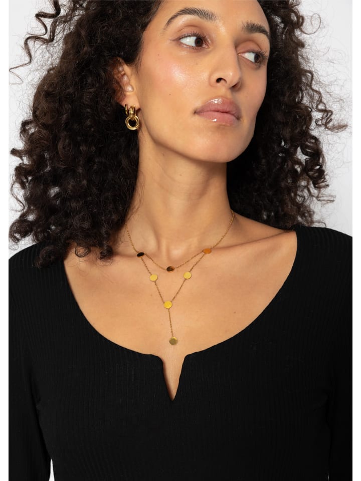 SASSYCLASSY Geripptes Langarmshirt in schwarz günstig kaufen