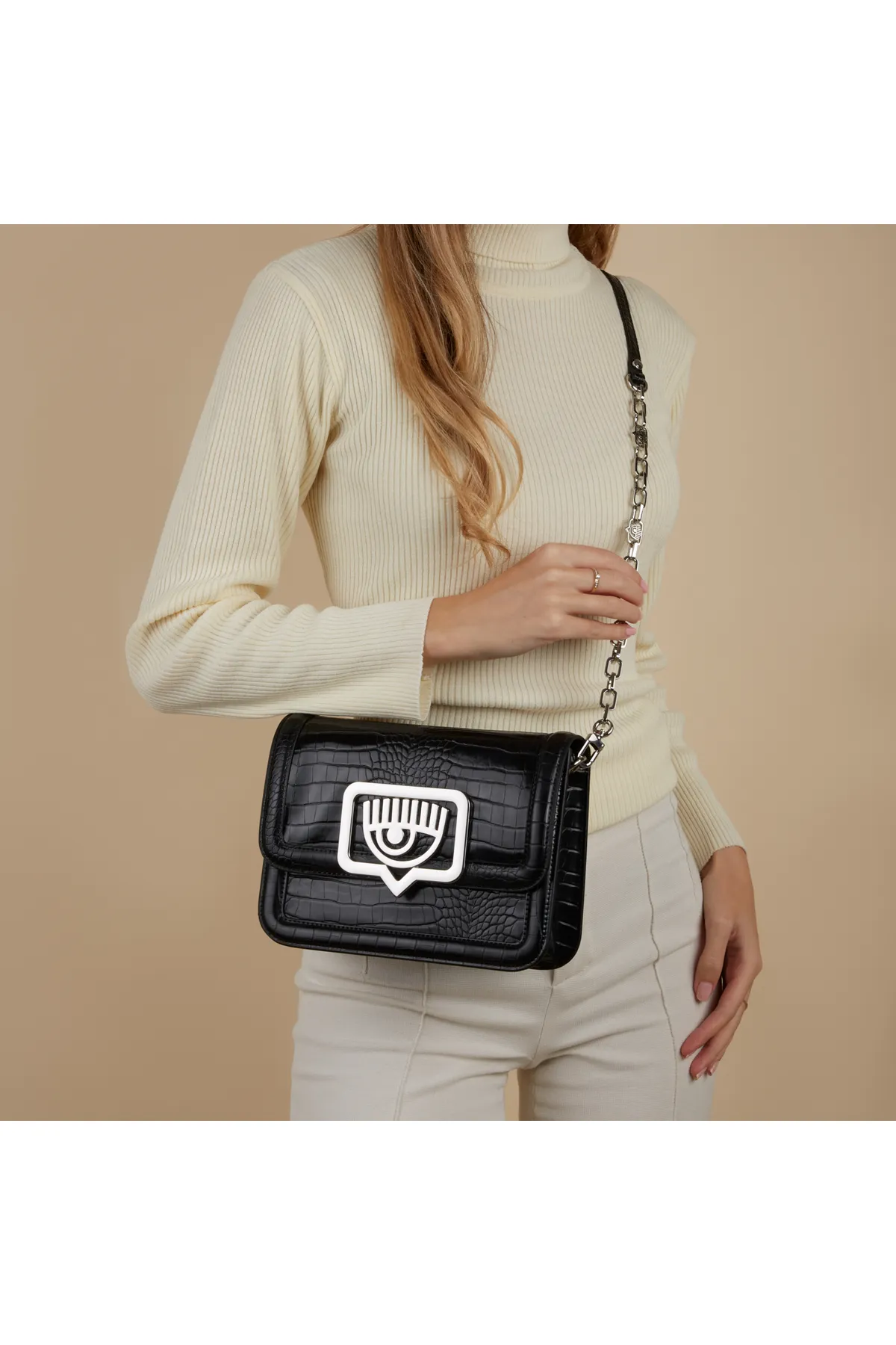 CHIARA FERRAGNI  Eyelike Damen Umhängetasche Schwarz 75sb4bb1-zs728-899