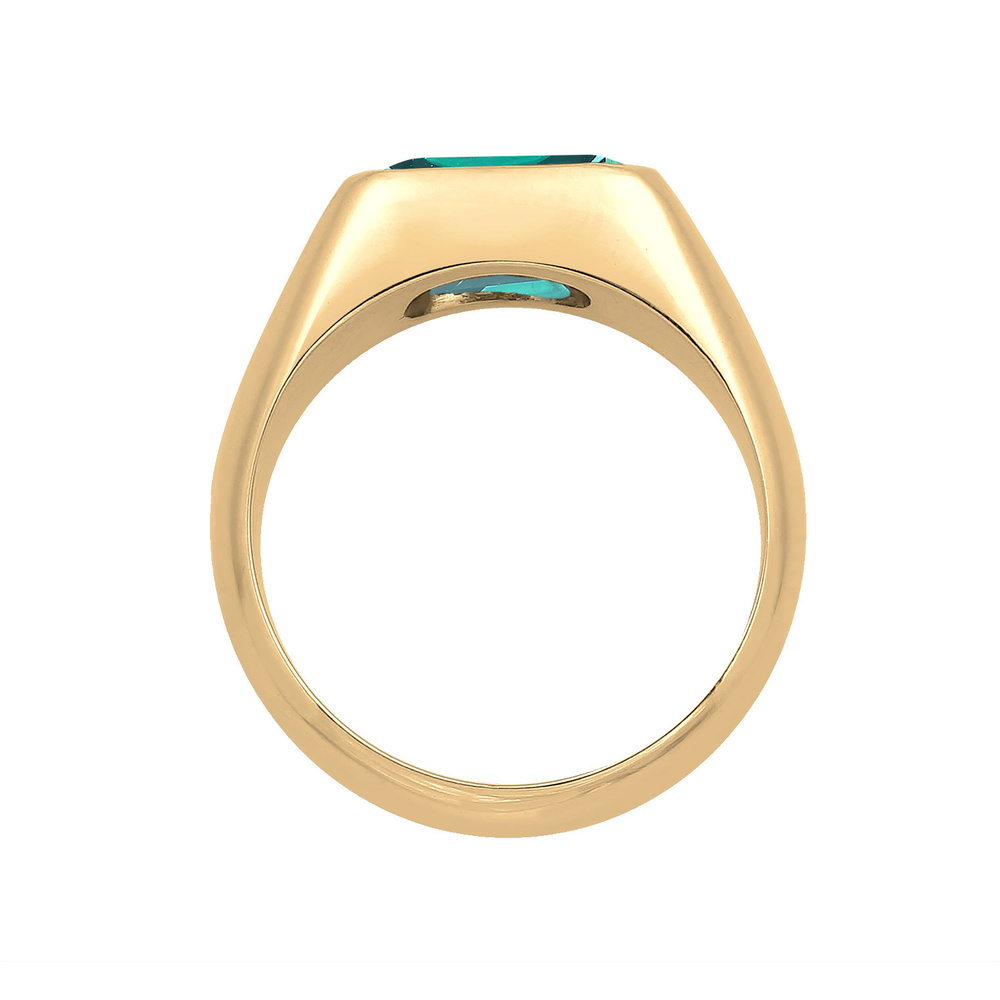 Elli PREMIUM Elli PREMIUM Bague PREMIUM-Cachet Classique Bague Femme-Plaqué Or Argent (925/100 Bague
