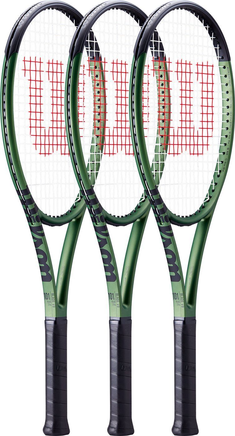 Wilson Tennisschläger BLADE 101L V8.0 RKT CHARCOAL/GREEN