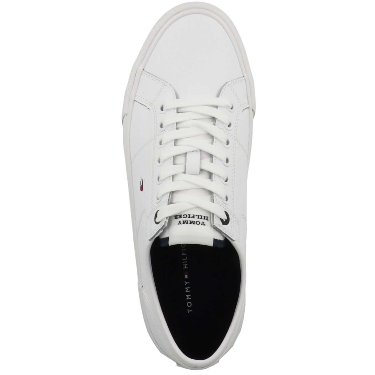 Tommy Hilfiger Core Vulcanized Cleated Leather Sneaker Low weiss
