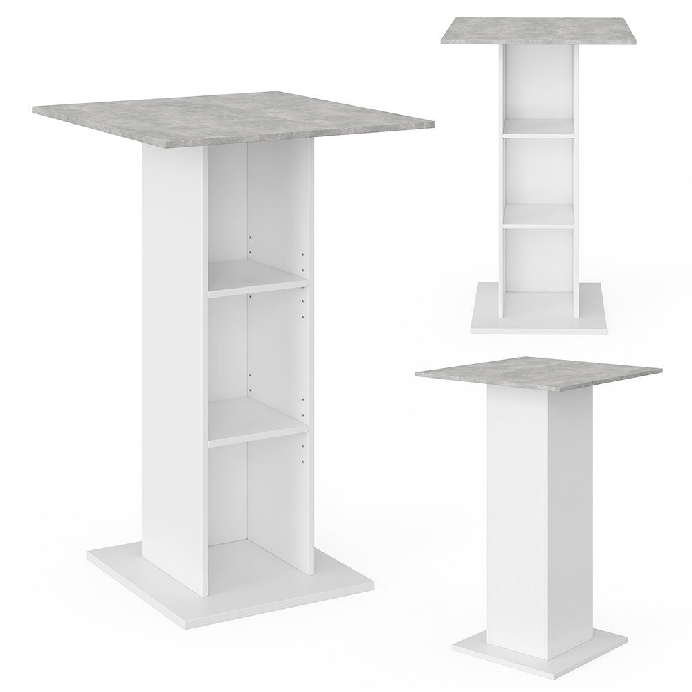 Vicco Bartisch Stehtisch Tresentisch RODEO Weiß Beton