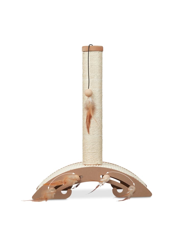 relaxdays Kratzsäule in Braun - (B)42 x (H)52 x (T)22 cm günstig kaufen onesize