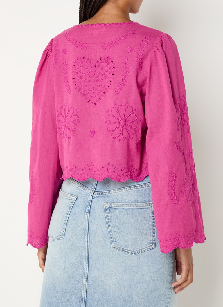 Fabienne Chapot Sterre top in organic cotton blend with embroidery