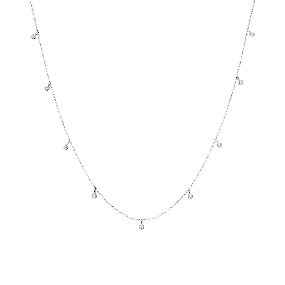 Elli Elli Collier Femme Simple de Cristal - (925/1000) Argent collier