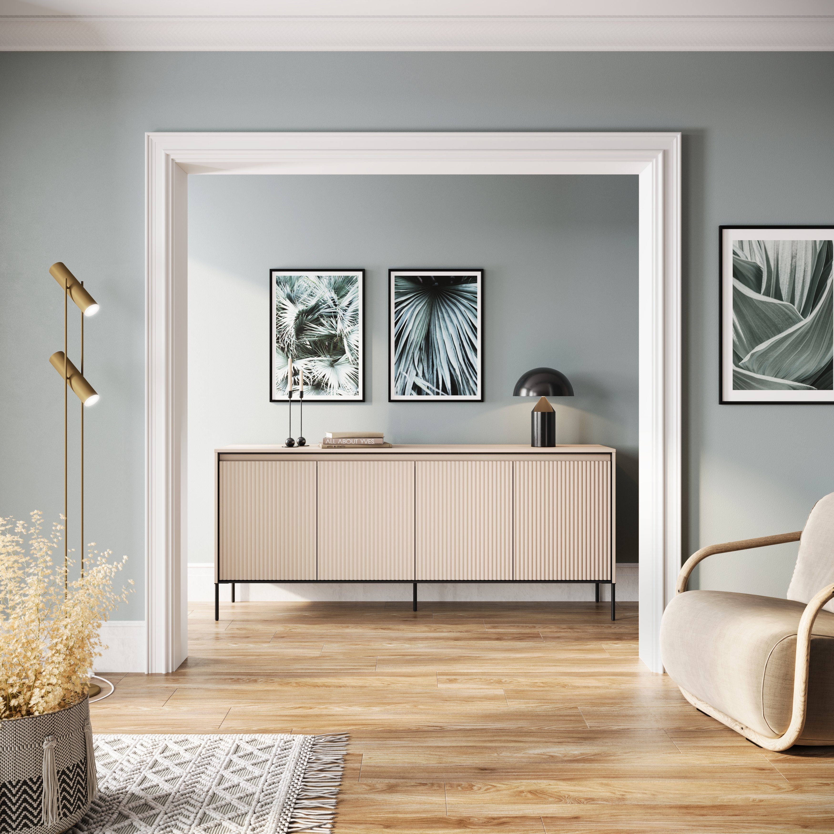 yourhouse24 Kommode TREND TR-04 mit dekorative Fräsungen und Soft-Close-Funktion