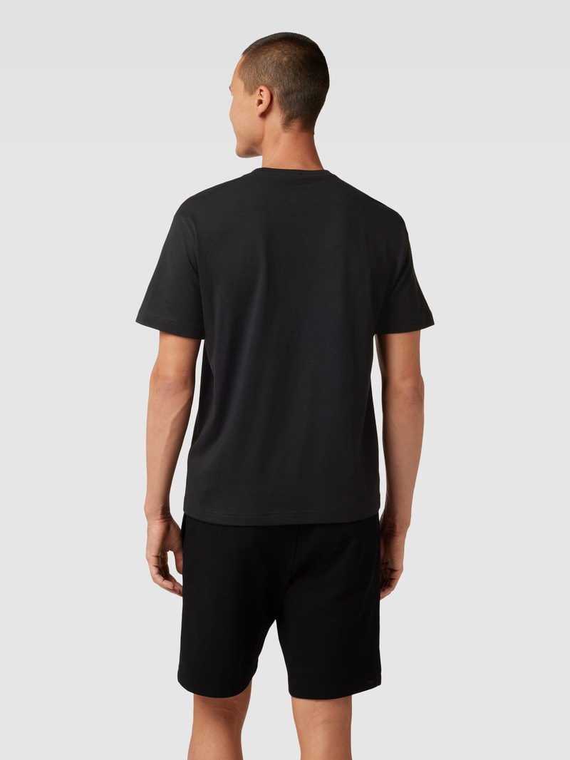 T-Shirt mit Label-Print in schwarz