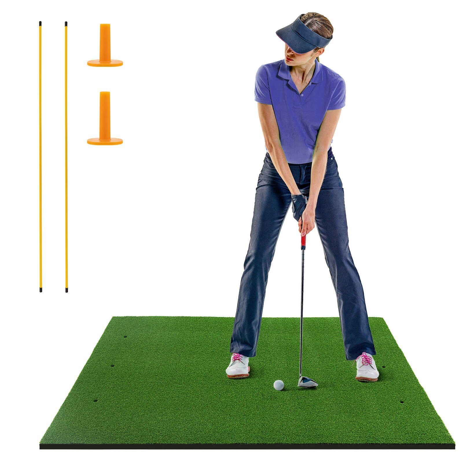 KOMFOTTEU Golf-Abschlagmatte Übungsmatte, 152x92 cm / 152x117 cm, für drinnen & draußen