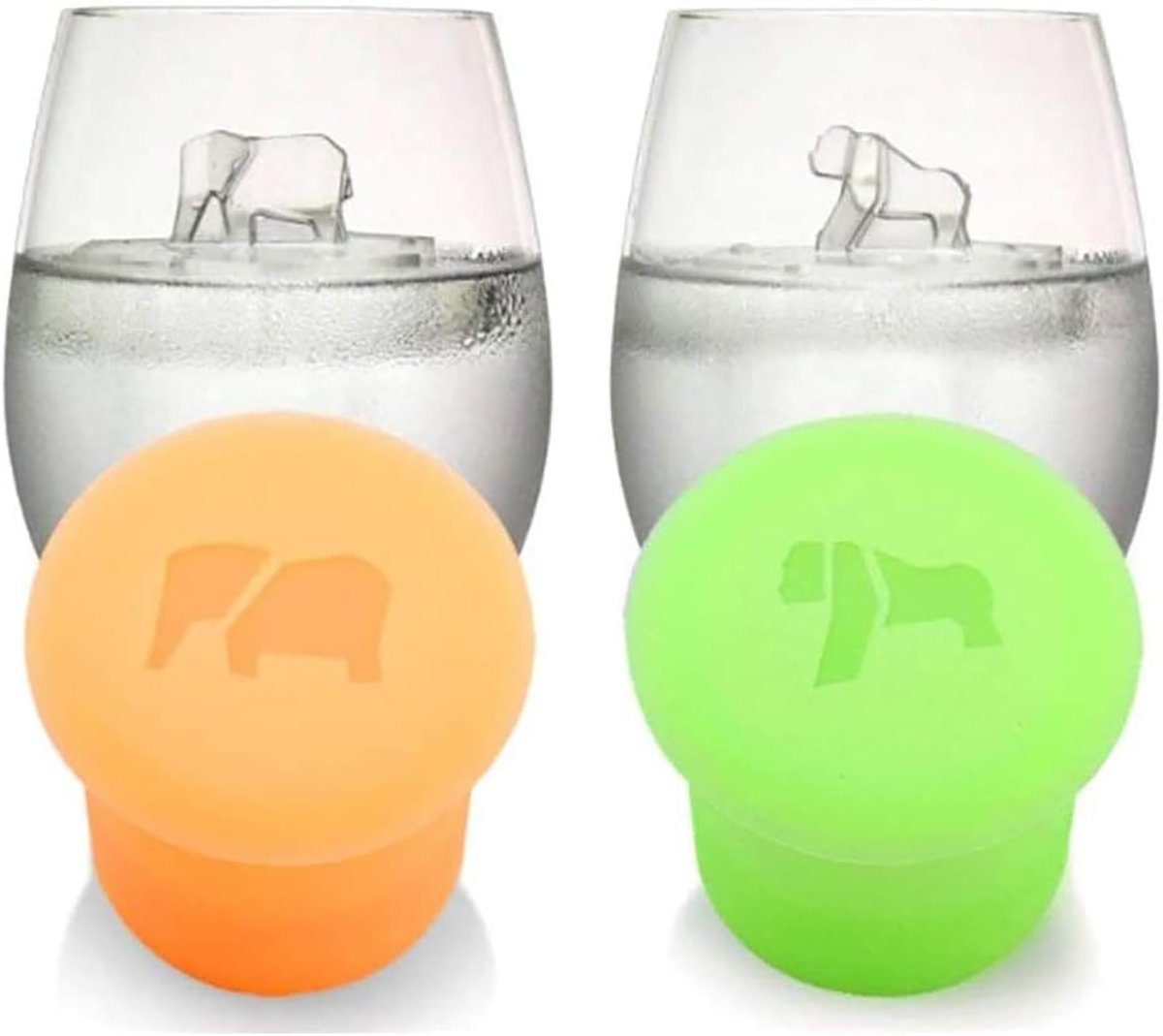 EBUY Eiswürfelbehälter Tier Eiswürfelschale Silikon Elefant Orang-Utan umweltfreundlich, Silikon, (2-tlg)
