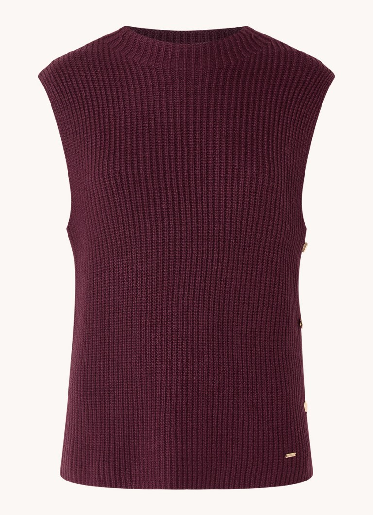 Sweter BRAX Enie Spencer o grubym splocie z mieszanki wełny, z ozdobnymi guzikami.