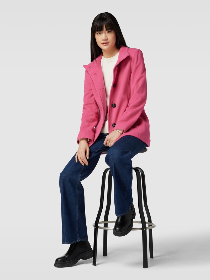 Jacke mit Stehkragen in rosa