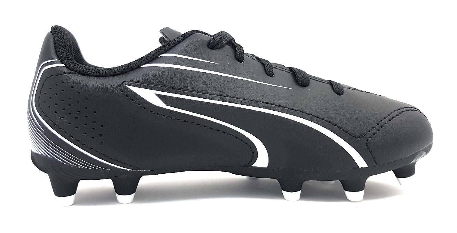 Puma Vitoria FG JR 107486 Schwarz 01 Black/ White