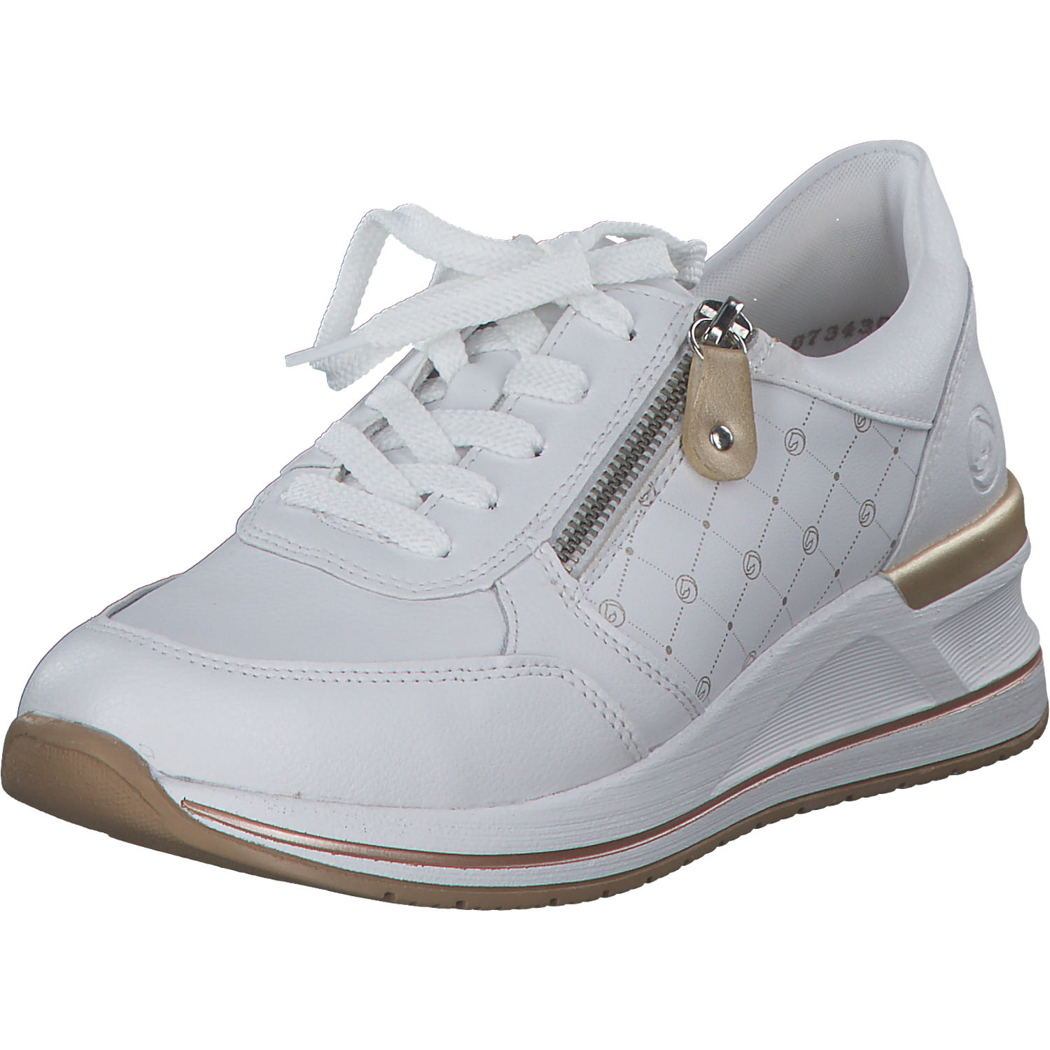Remonte D3211, Schnürschuhe, Damen, weiss/weiss/alloy/lightgold