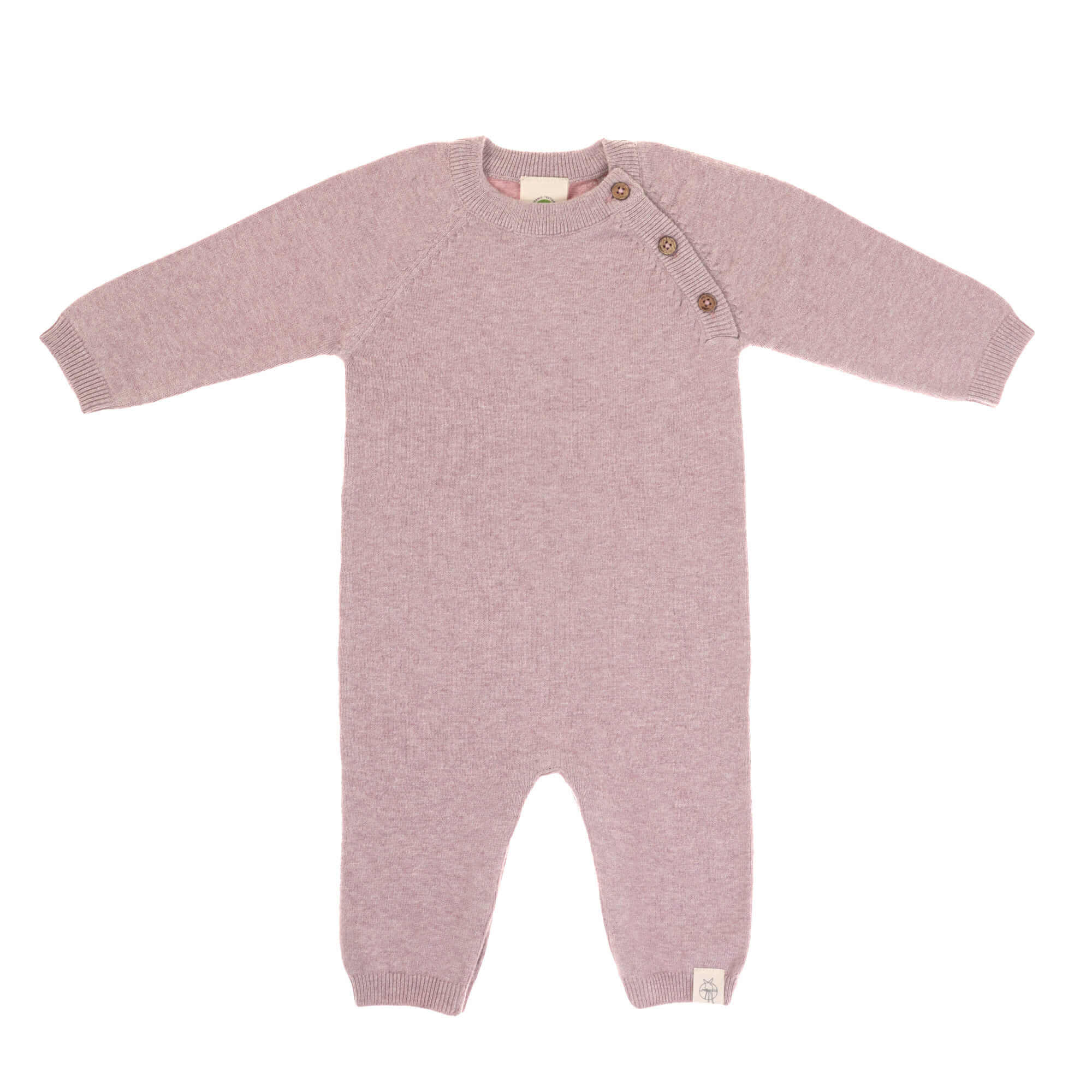 Baby Strampler - gestrickter Overall, Rosa