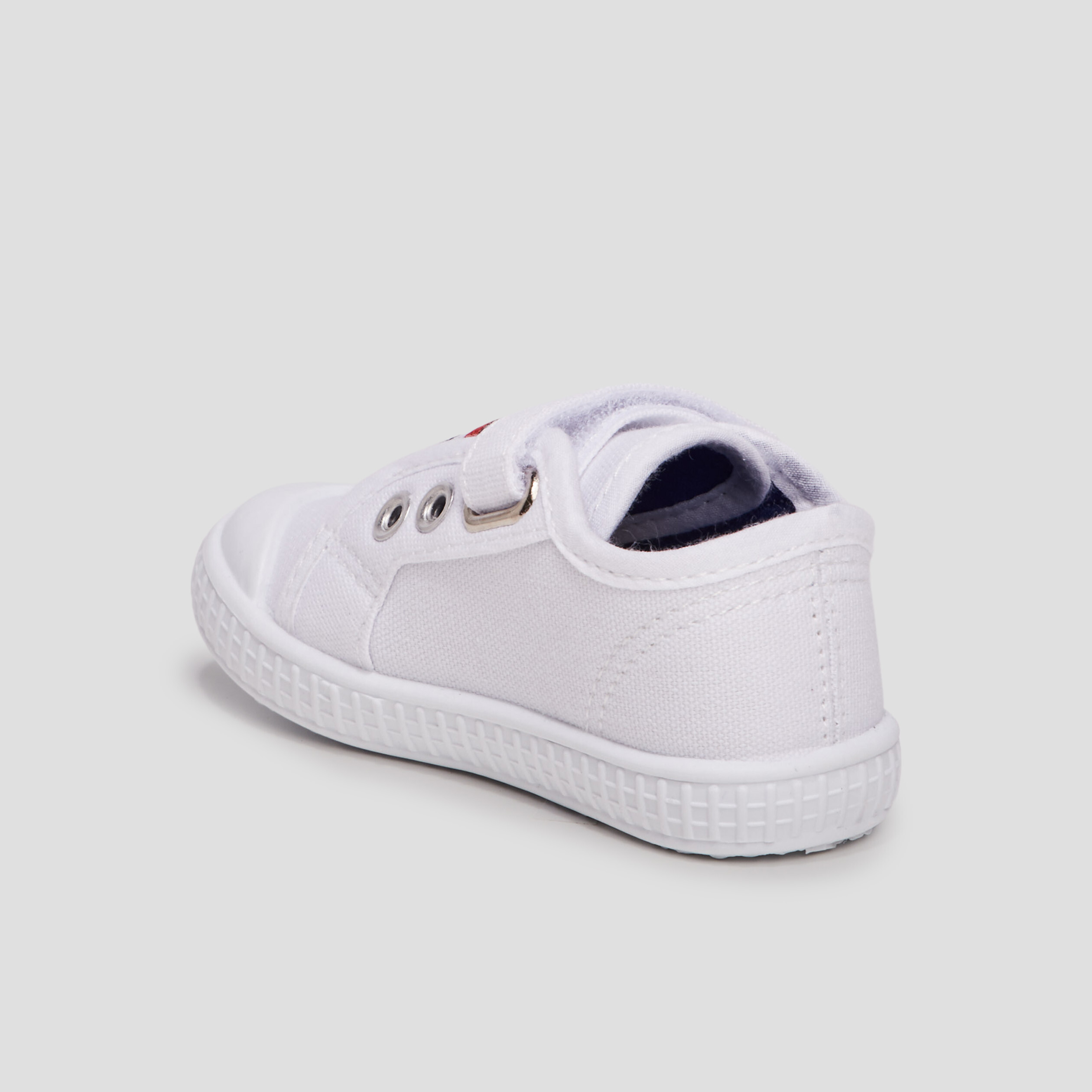 Tennis en toile blanc bébé garçon | La Halle