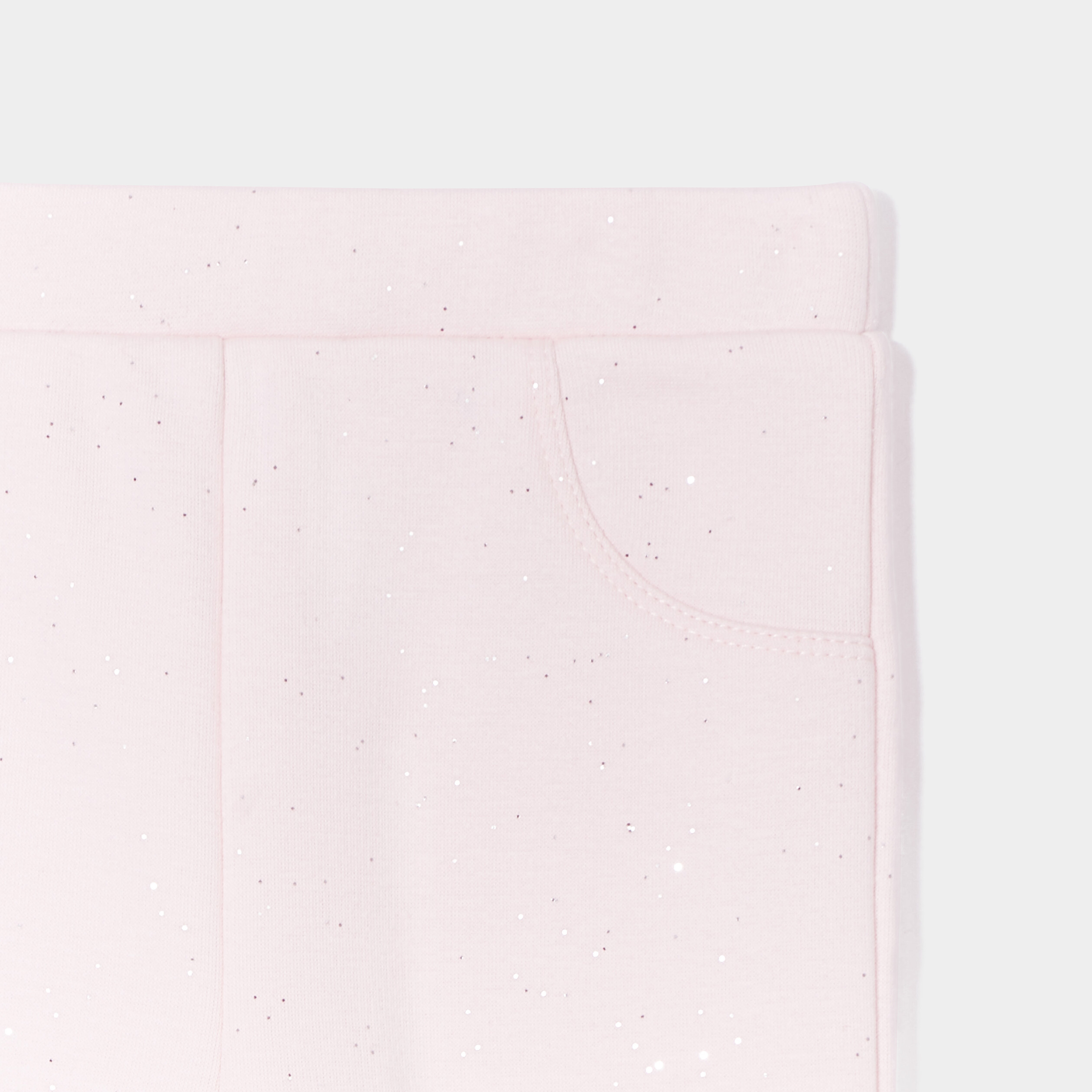 Pantalon doublé à paillettes rose clair bébé fille | La Halle